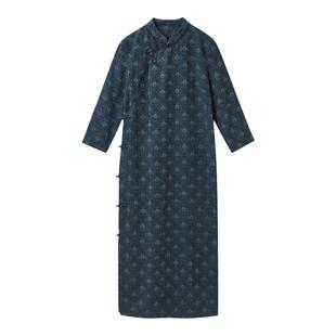 布小匠原创设计桑蚕丝绢纺提花香云纱旗袍新中式国风古典连衣裙女