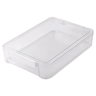 拼豆收纳盒透明长方形盒子整理饰品便携美甲串珠分装豆珠收纳摆摊