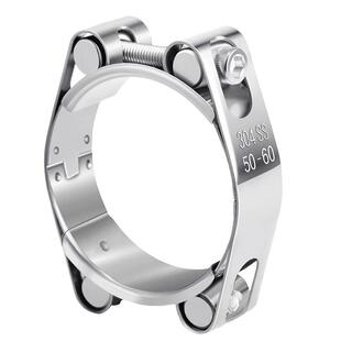 304不锈钢双头强力喉箍卡箍高压管箍抱箍管夹工业双层加厚管夹