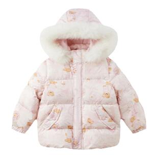 PawinPaw卡通小熊童装秋冬男女童舒适柔软连帽保暖羽绒服