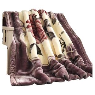 正品双层加厚拉舍尔毛毯秋冬季保暖绒毯单双人婚庆毯子珊瑚绒盖毯