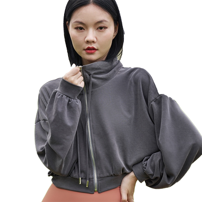 卡益瑜伽服秋冬拉链开衫外套