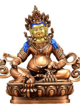 藏式紫铜雕花精工铜器铜雕像摆件