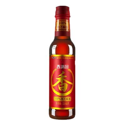 香满园纯芝麻油518ml*4香油烹饪火锅油凉拌调味菜家用厨房炒菜