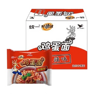 统一方便面62g*27袋鸡蛋面劲道爽滑酥脆咸香独立包装速食美味便捷