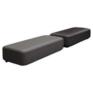 简约侘寂风浴室长条凳方形休息区更衣室换鞋软包加宽卡座沙发定制