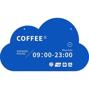 半透明亚克力营业时间告示牌挂牌