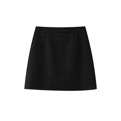 灰色短裙女冬2025新款a字半身裙