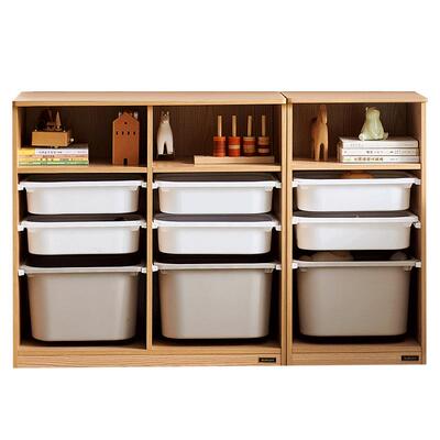 全友家居原木风儿童收纳架