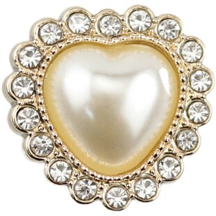 YOMOSTUDIO 金属钻边爱心形小香时尚风纽扣女衬衫上衣袖口扣子