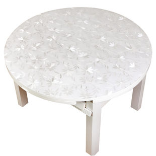 定制圆形桌布餐桌垫茶几垫防水防油免洗隔热圆台面转盘PVC软玻璃