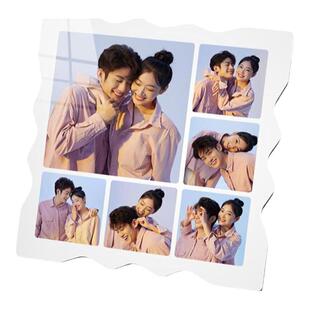 洗照片加相框做成摆台照片定制六九宫格高级轻奢婚纱照摆件相册框