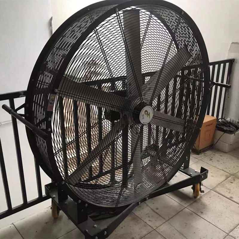 大圆盘移动式直流无刷风扇商用工厂可推车式风扇直驱工业风扇