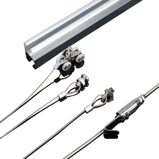 挂画线挂镜线钢丝挂钩挂画器调节画钩展览挂画螺母式轨道挂画绳