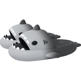 latetime鲨鱼拖鞋男夏季抗菌居家家用洗澡防滑浴室情侣软底凉拖女