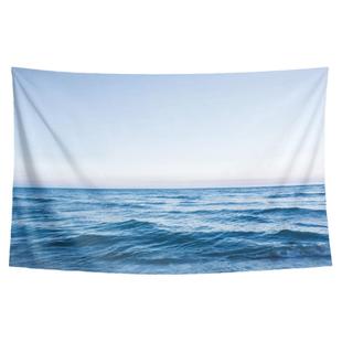 INS风海洋大海海浪自然简约现代客厅卧室墙壁装饰海报背景布挂布