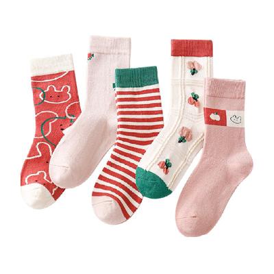 六指鼠秋冬加长筒女童儿童袜子