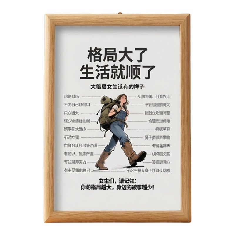 格局大了生活就顺了相框摆台
