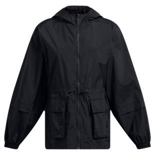 安德玛官方UA 女子梭织连帽跑步健身训练运动休闲夹克外套1386455