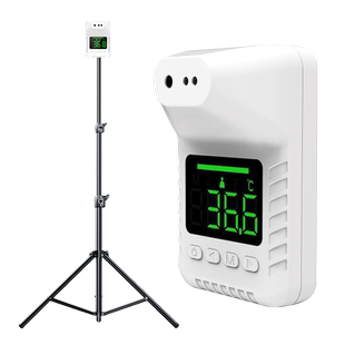 保拉测温仪非接触式壁挂支架测温枪红外线智能语音播报体温检测仪