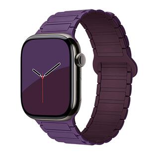 适用苹果s10新款手表表带iwatch10创意梅子色腕带applewatch9磁吸s9硅胶S8精致Ultra2运动SE女款s7男款s6女生