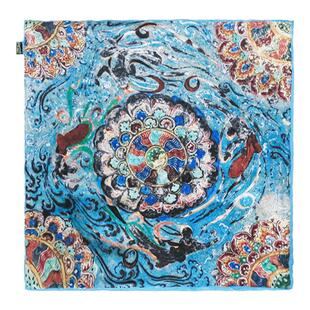 敦煌研究院 莲花飞天丝巾 博物馆文创礼品生日礼物送女友送老婆