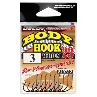 日本DECOY胜一WORM23wacky钩倒吊钩软饵软虫钩防挂路亚钩黑坑