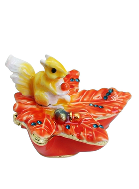 枫叶松鼠戒指项链小饰品