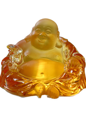 琉璃弥勒佛佛堂佛像摆件琉璃摆件