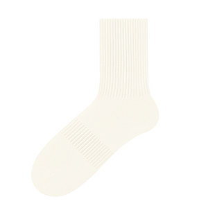 浪莎纯棉袜子女夏季2025新款白色中筒袜秋冬防臭透气长袜运动棉袜