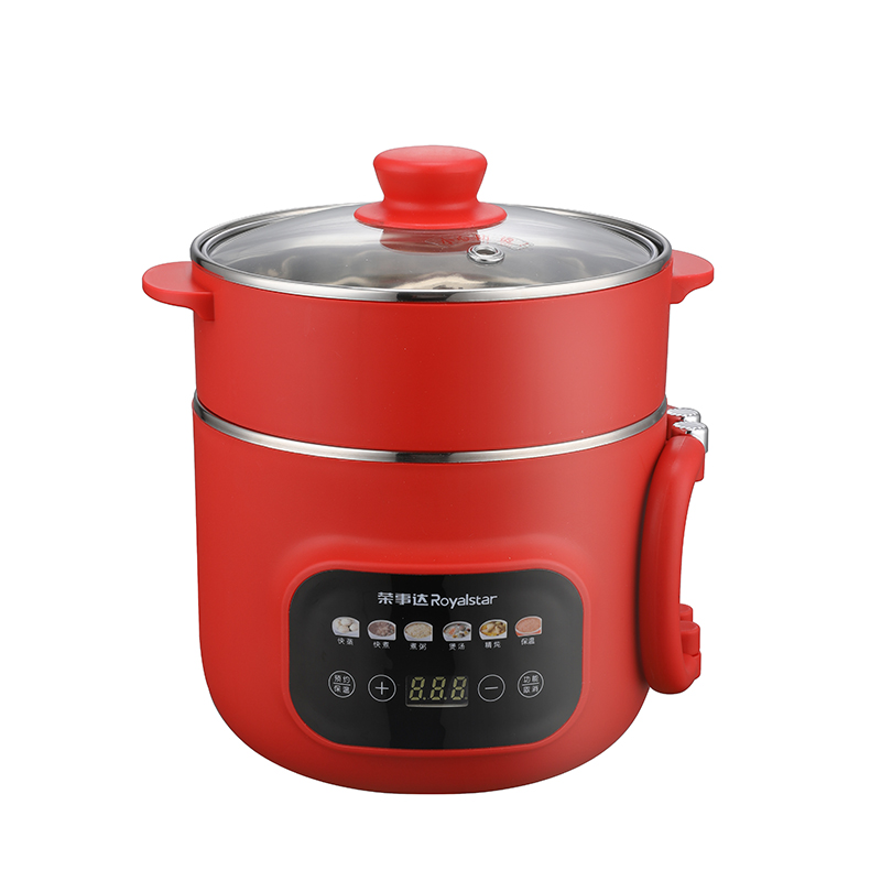 荣事达电煮锅不锈钢火锅智能家用多功能蒸煮一体锅宿舍小型泡面锅