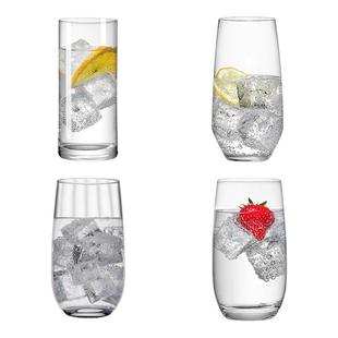 Rona洛娜进口耐热水晶玻璃家用透明酒店泡茶水杯牛奶饮料杯套装