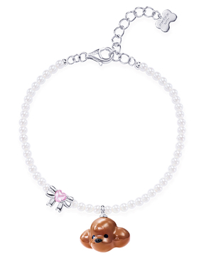 FWISH飞未夕 PAWty系列爱心泰迪珍珠蝴蝶结手链女节日礼物