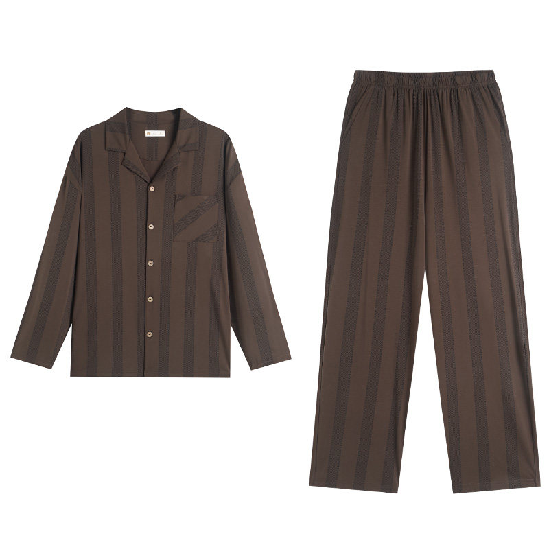 春秋季柔软棉情侣时尚家居服套装