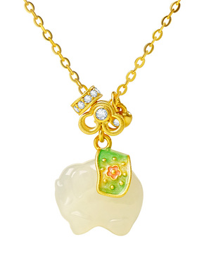 宫里上新天然正品和田玉项链