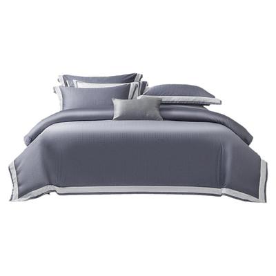 水星家纺60支长绒棉提花四件套轻奢套件简约被套床单床品25年新品