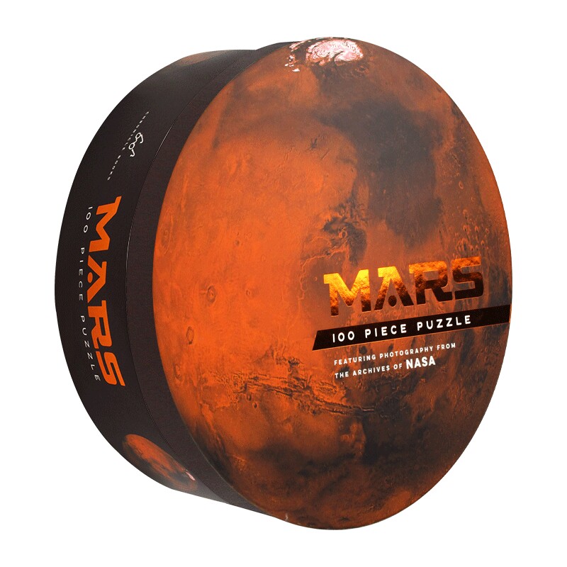 火星 英文原版 Mars 100 Piece Puzzle 块拼图 家庭互动游戏 NASA 档案中的摄影作品 太空迷 趣味游戏 英文版 进口英语书籍