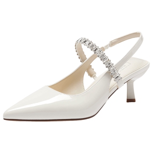 热风尖头浅口单鞋女2026年春季新款百搭高跟鞋小香风配裙子女鞋子