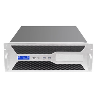 4U机箱铝面板带温控屏光驱位usb3.0录播工控电脑主机机架式服务器