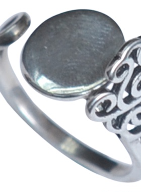 测试推荐燕子家女纯银复古戒托