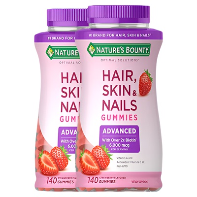 自然之宝升级款发肤甲软糖维生素a生物素护发软糖