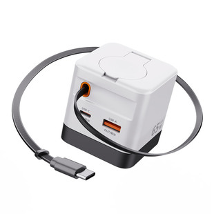 PZOZ适用苹果17华为手机65W氮化镓充电器iwatch自带伸缩头数据线applewatch底座c-c四合一iphone笔记本typec