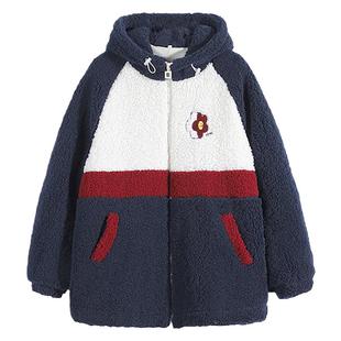 少女冬装外套加绒加厚初高中学生羊羔毛绒大童秋冬季2025年新款潮