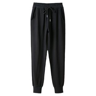 大码冰丝运动裤子女夏季薄款宽松显瘦束脚防蚊裤速干灯笼休闲卫裤