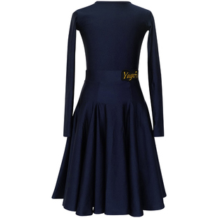 语歌菲拉丁舞比赛服无鱼骨女童体协规定服儿童高端专业高领舞蹈服