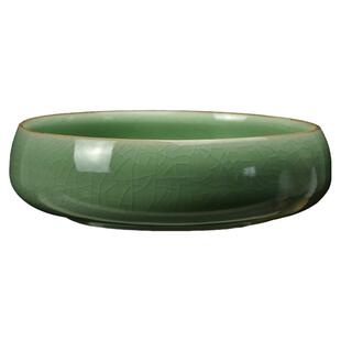 青瓷烟灰缸陶瓷创意中式多功能复古笔洗茶洗家居办公室摆件品包邮