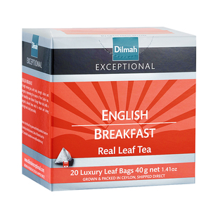 Dilmah迪尔玛英式早餐红茶包20袋三角茶包锡兰红茶茶包 英式红茶