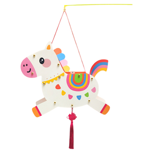 马年灯笼diy制作手工材料包 新年春节元宵儿童小学生自制手提花灯