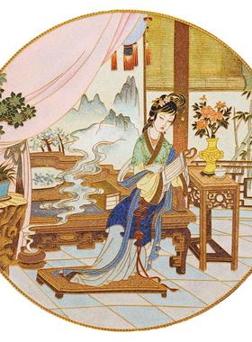 景泰蓝手工装饰礼品桌面坐盘迎春