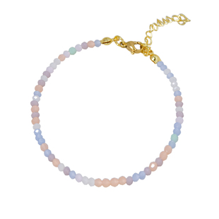 USITE彩色渐变小水晶米珠手链情侣学生小众设计感多巴胺个性手饰